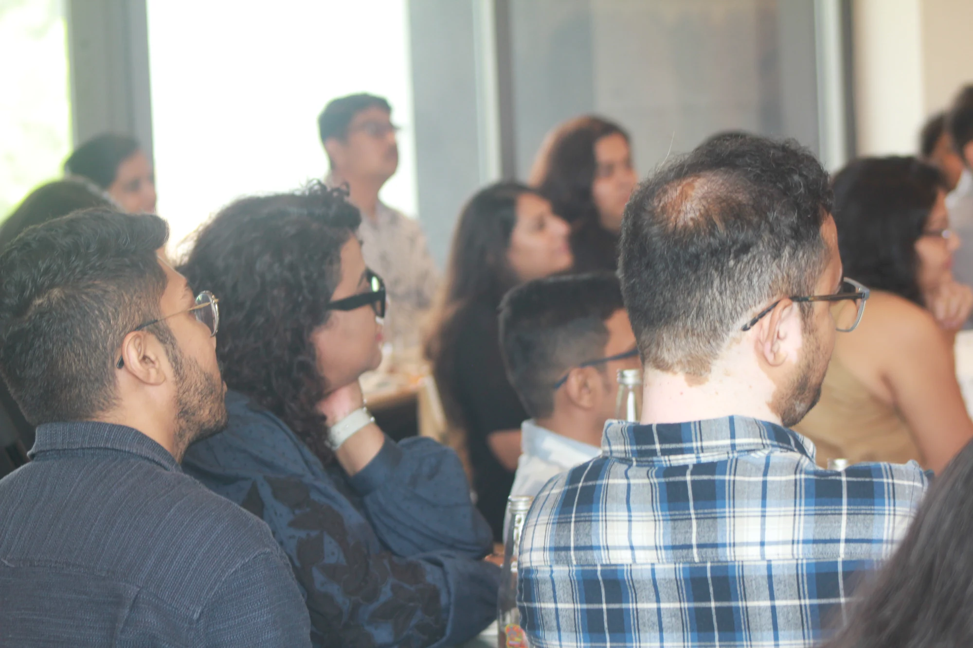 Audience members at a Mitti event